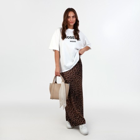 Bag Female Tout with zipper, beige color-4