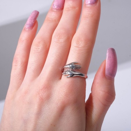 Ring "Hook", the color of silver, dimensionless-2