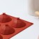 Baking the Dilan "Diamond", silicone, 8 cells, 29 × 17 × 2.2 cm, d = 5.8 cm, brown color