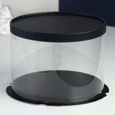 Cake box, confectionery packaging, “black”, 22 x 22 x 16 cm