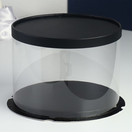 Cake box, confectionery packaging, “black”, 22 x 22 x 16 cm