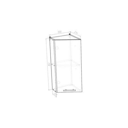 Cabinet hinged final closed suite 300x300x720 white/light concrete/anthracite-1
