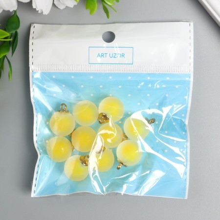 Acrylic Sharl Suspension "Matte Yellow Ball 2.1x1.6 cm-2
