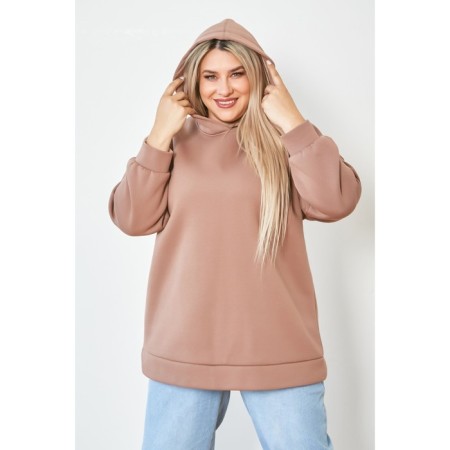 Female hoodies, size 66, brown color-2