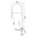 Accoona A4890GG-1 kitchen mixer, single-leaf, brass, white