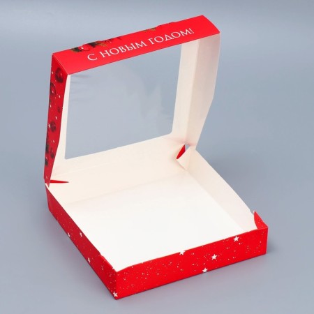 Folding box "Happy New Year", 20 x 20 x 4 cm, new year-3
