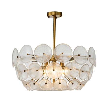 Lamp on the Indigo rod, 12020/6R Gold. 6x60W, E14, 650x650x375/1375 mm, drip effect