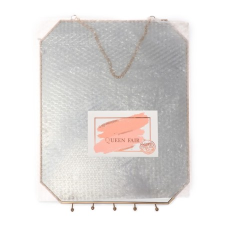 Wall mirror "geometry", mirror surface 24.3 × 29.4 cm, golden color-5