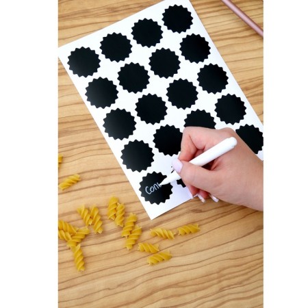 The stickers are waterproof, a set of sheets 5 pcs., Cretaceous marker, diameter 1 stickers - 38 mm-1