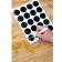 The stickers are waterproof, a set of sheets 5 pcs., Cretaceous marker, diameter 1 stickers - 38 mm