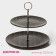 Fruitor Glass Buel -tier round shade "Golden Feat", D = 25/20 cm, black color