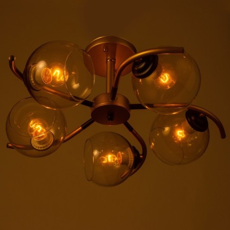 Merli chandelier 5he27 40W black and gold 60x60x27 cm Bayerlux-2