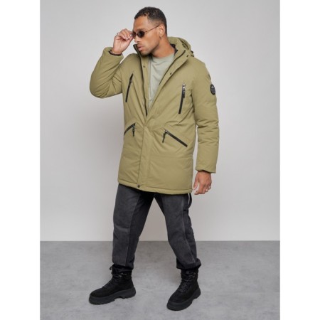 Extensive male winter park, size 56, green color-9