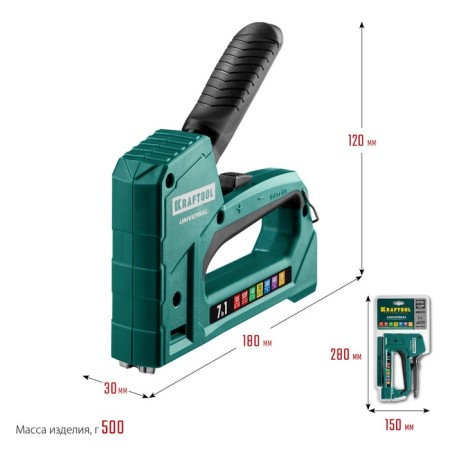 Universal Stapler Kraftool 31524, type of bracket 53/53f/140/13/36/300/500, 6 - 14 mm-10