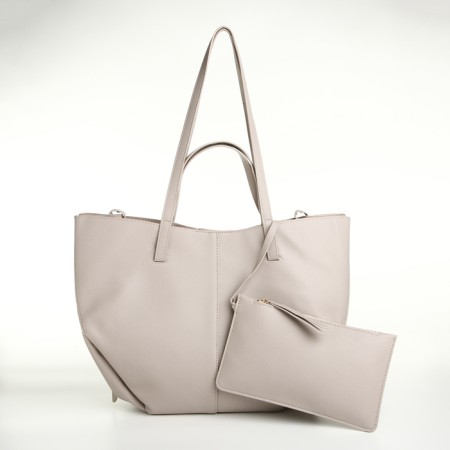 Women's bag on magnet, gray color-3