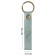 Leather keychain for a car key, strap, genuine leather, light green, heel