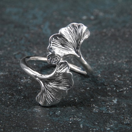 Lotus napkin ring, 4 × 5 cm, silver color-1