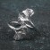 Lotus napkin ring, 4 × 5 cm, silver color