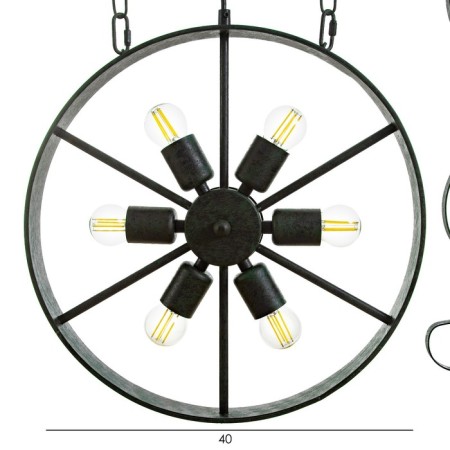Sconces "Topper" 6he27 40W black 65x12.5x52cm-5