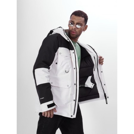 Ski jacket men's, size 48, white color-16