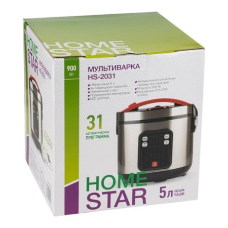Multicar Homestar HS-2031, 900 W, 5 l, 31 program, anti-stick coating, silver 1031999-4