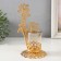 Summary metal, glass per 1 candle "Tree branches" d = 4.7 cm, gold 12.3x13.5x20 cm