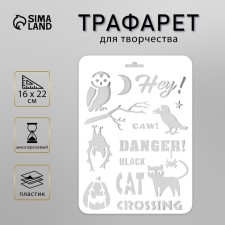 Трафарет пластиковый "DANGER!" 16х22 см