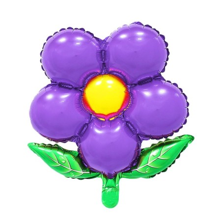 Foil ball 20 "Flower" with a valve, the color is purple