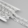 Decorative braid with sequins, 15 mm, 9.1 ± 0.5 m, silver color