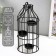 Climber Metal 3 Candles "bottle" black 21x10x10 cm