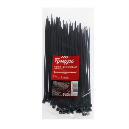 Clot of nylon tundra Krep, for screed, 2.5x150 mm, black, in packaging 100 pcs.-4