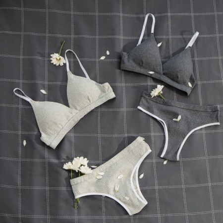 Female set (top, panties) dark gray color, size 42-44-7