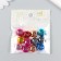 Busina for creativity plastic "Ball metallic glossy faces" mix 1.4x1.4x0.8 cm