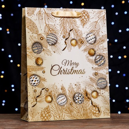 Laminated vertical package "Merry Christmas", 33 x 42 x 10 cm