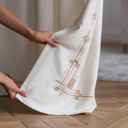 Set of curtains "Bridget", size 2x200x270 cm, white color-2