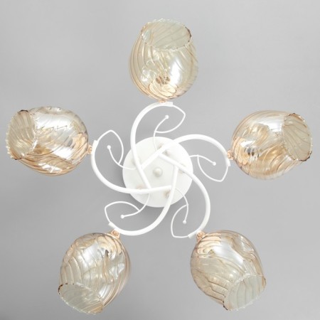 Galina chandelier 5x60W E27 white/gold 54x54x24cm-3