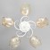 Galina chandelier 5x60W E27 white/gold 54x54x24cm