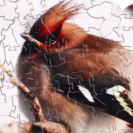 Figure puzzle "Winter Bird", 108 parts, 20 × 25 cm-1