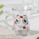Glass mug "Smiley", 140 ml, MIX drawing