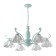 Luracia chandelier 6he27 40W green-white 77x77x37-72 cm Bayerlux
