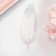 Feathers for decor, silver partial color, 13-15 cm 10 pcs