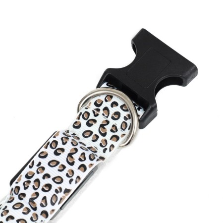 Collar with backlight Leopard 3 glow modes, size S, Osh 22-40 x 2.5 cm white-8