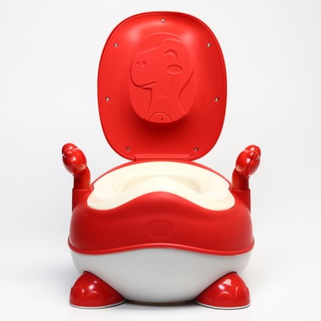 Children's pot "Dinosaurus", red color-2