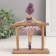 Polystone souvenir "Little ballerina behind the machine" Violet 12.5x7x16.5 cm