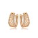 Earrings with rhinestones Xuping lace, white color in gold