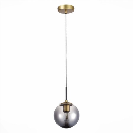 Suspension EVOLUCE. Sle1097-303-01. Scorze. 1x60 watts, E27, 15x15x37 cm, matte gold color-1