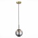 Suspension EVOLUCE. Sle1097-303-01. Scorze. 1x60 watts, E27, 15x15x37 cm, matte gold color
