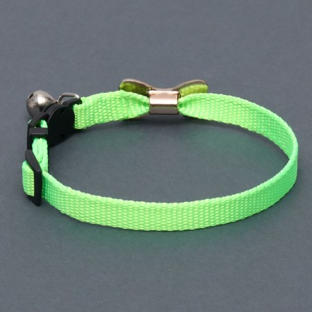 Koshachi collar "bow" with rhinestones, 30 x 1 cm, light green-2