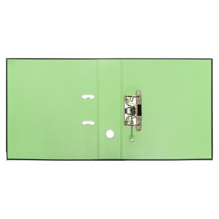 A4, 75 mm, LAMARK, PVC, double-sided coating, metal edging, pocket for a spine, collected, black/green-5