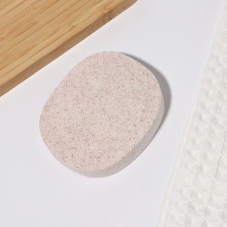 Washing sponge "Waste", 11 × 8.7 × 2 cm, beige color-4
